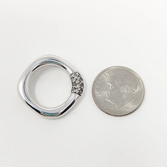 Sterling Silver 925 Geometric CZ pendant epiphany QVC - Picture 2 of 3